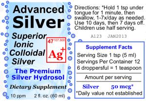 Advanced Silver - Colloidal Silver Dosage