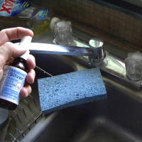 Spray Colloidal Silver on Kitchen Sponge