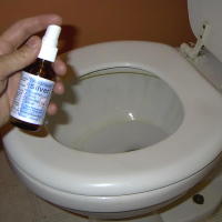 Spray Colloidal Silver on Toilet Seat